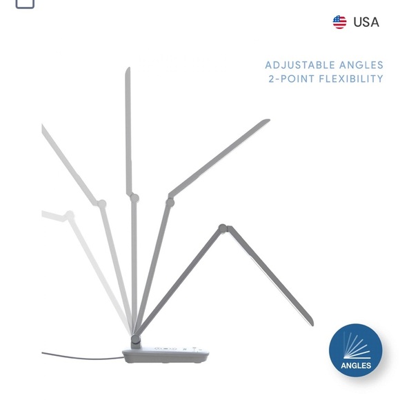 Tzumi 7998 Qi Wireless Phone Charging Desk Lamp white slim design - Picture 5 of 16